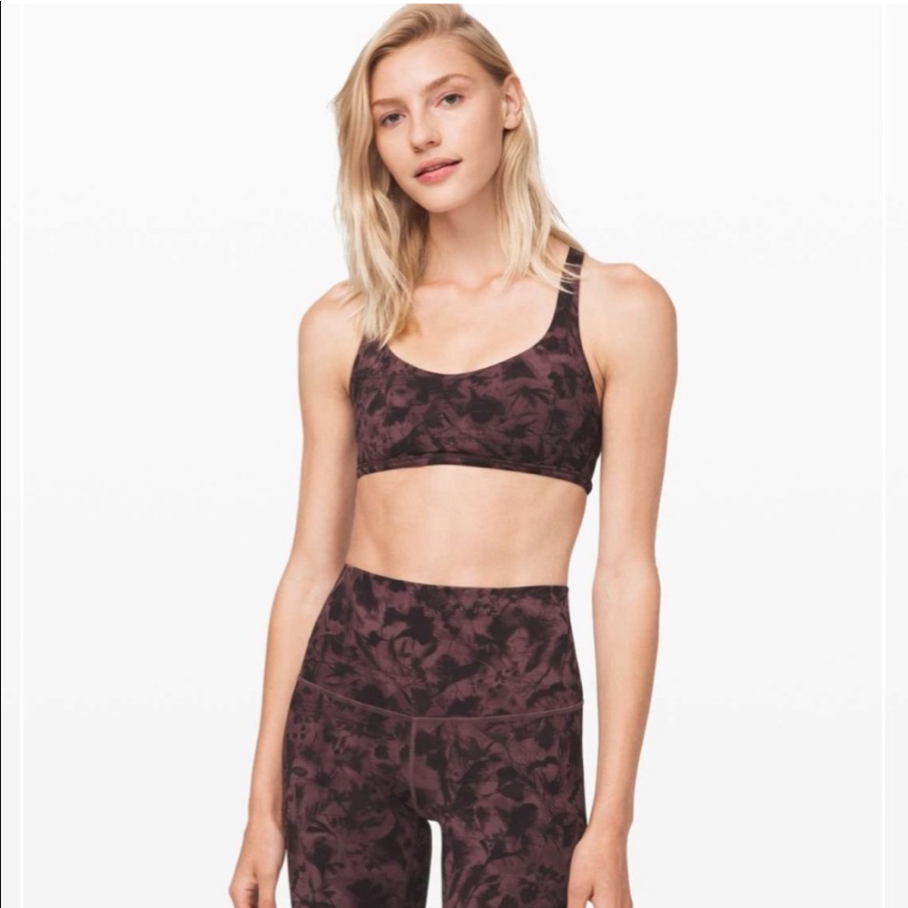 Lululemon Free To Be Bra (Wild) Floral Antique Bark - special edition UNITED - Picture 5 of 7